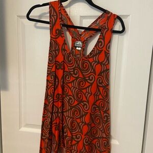 Orange and brown Manuhealii tank top size m